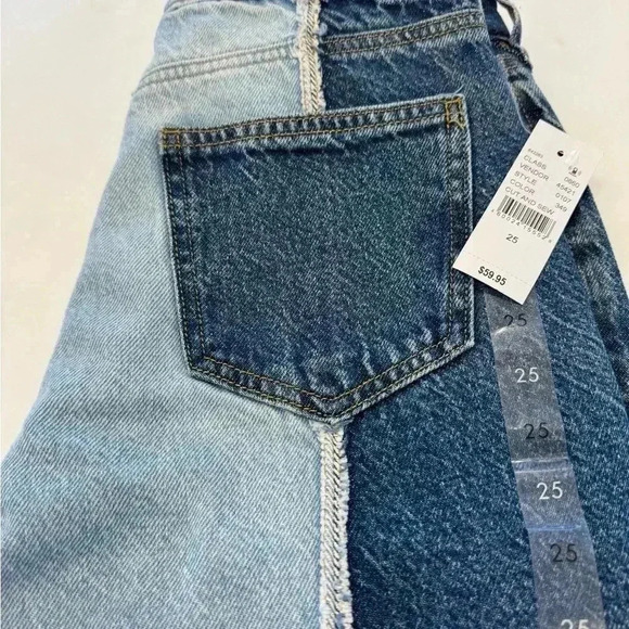 PACSUN two tone denim mom jeans high rise boot cut size 25 NEW - Picture 10 of 11